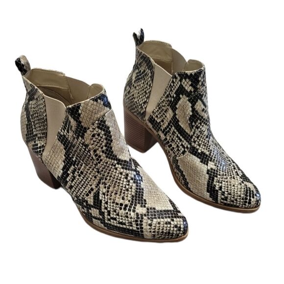 Mia julissa snake Print booties Slip On Sz 9 - Picture 1 of 13